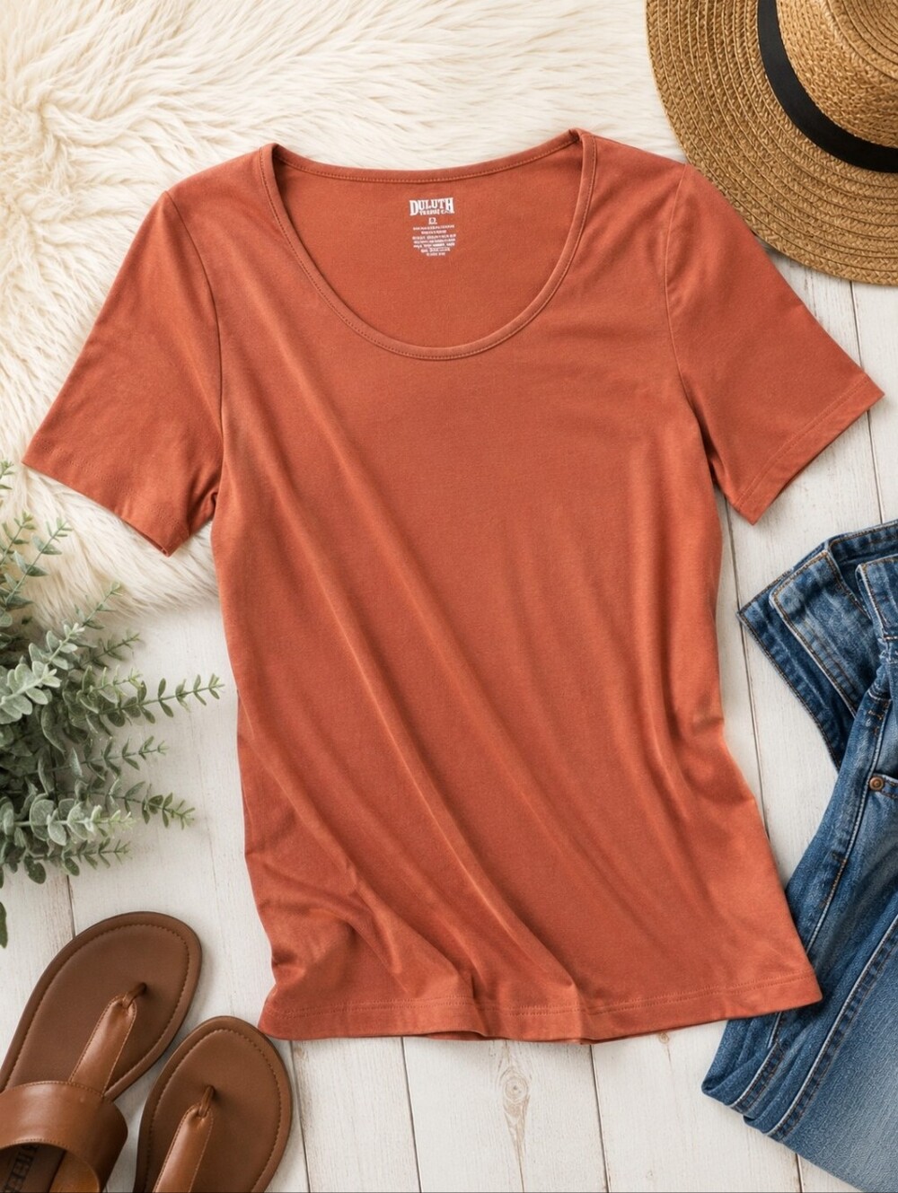 Duluth Trading Co Women's Terracotta Short Sleeve Tee Size XS